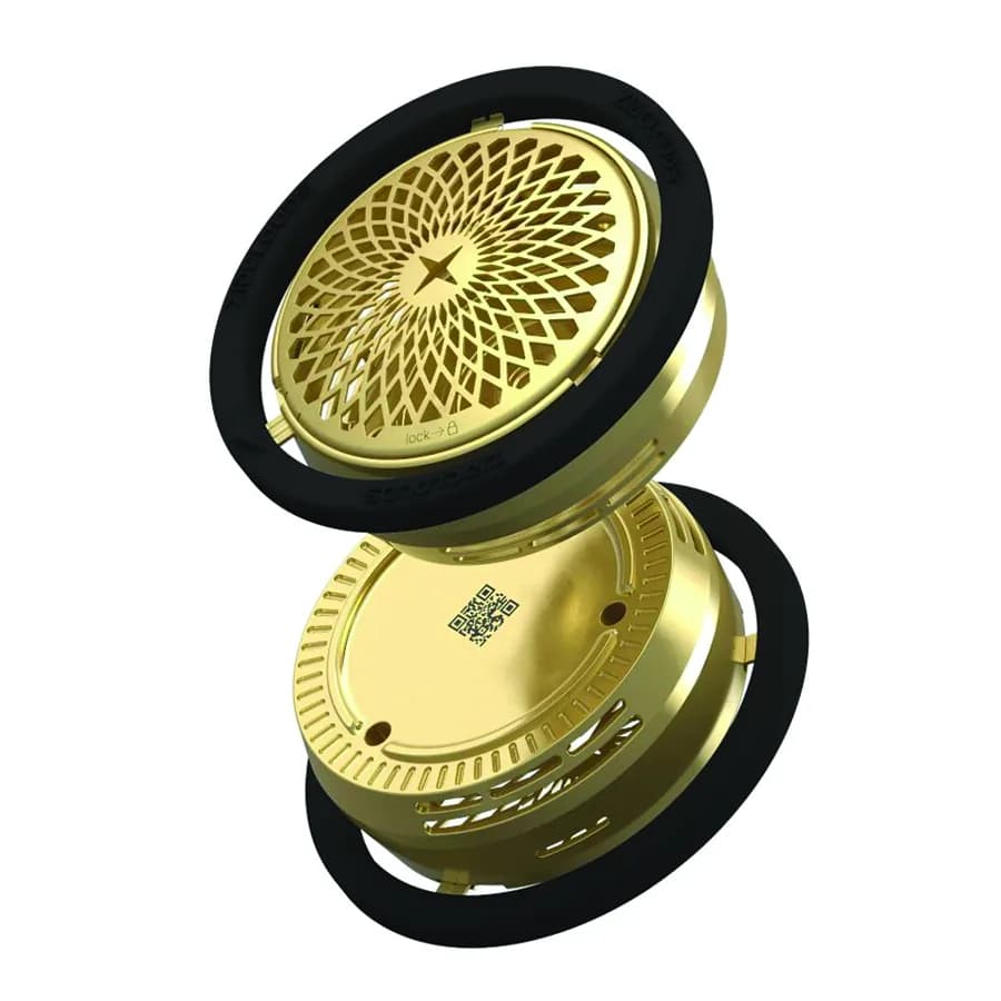 Maxx Royal Guard Gold Heat Management Device (HMD) with Locking Lid - Heat Management Devices (HMD) | Nargile Malzemesi - image 2