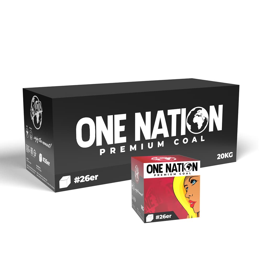 One Nation 26 er Nargile Kömürü 20 Kg - Hookah Charcoal | Nargile Malzemesi