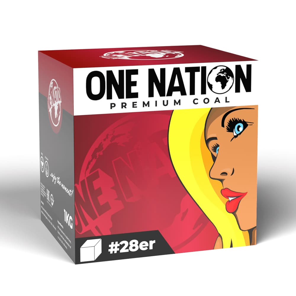 One Nation 28 er Nargile Kömürü - Kömürler | Nargile Malzemesi