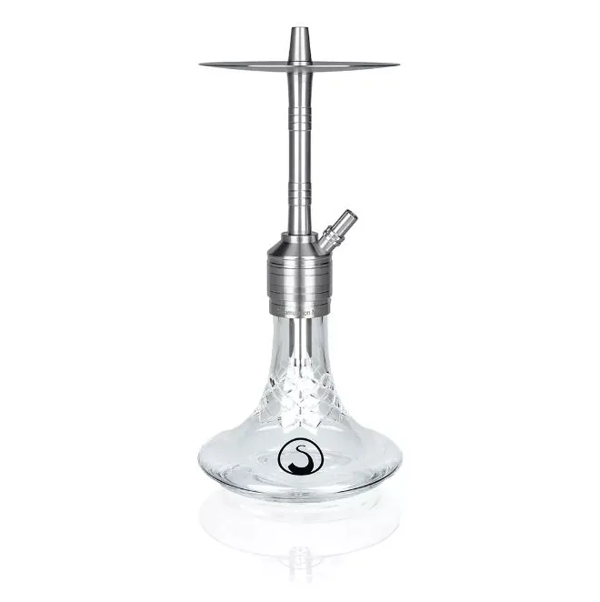 شيشة Steamulation Ultimate Mini كاملة ستانلس ستيل - Crystal - أطقم شيشة Steamulation | Nargile Malzemesi