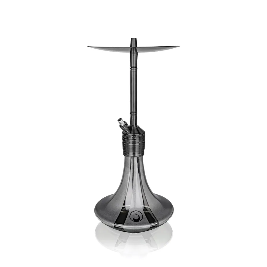 شيشة Steamulation Ultimate One Black Gloss Gen 3 كاملة ستانلس ستيل - Graphite Metallic - أطقم شيشة Steamulation | Nargile Malzemesi