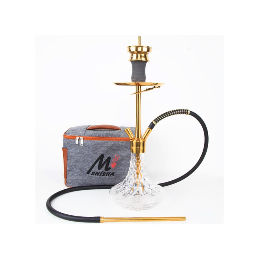 Midi Cafe Çantalı Gold Nargile Takımı - Çelik Nargile Takımları | Nargile Malzemesi