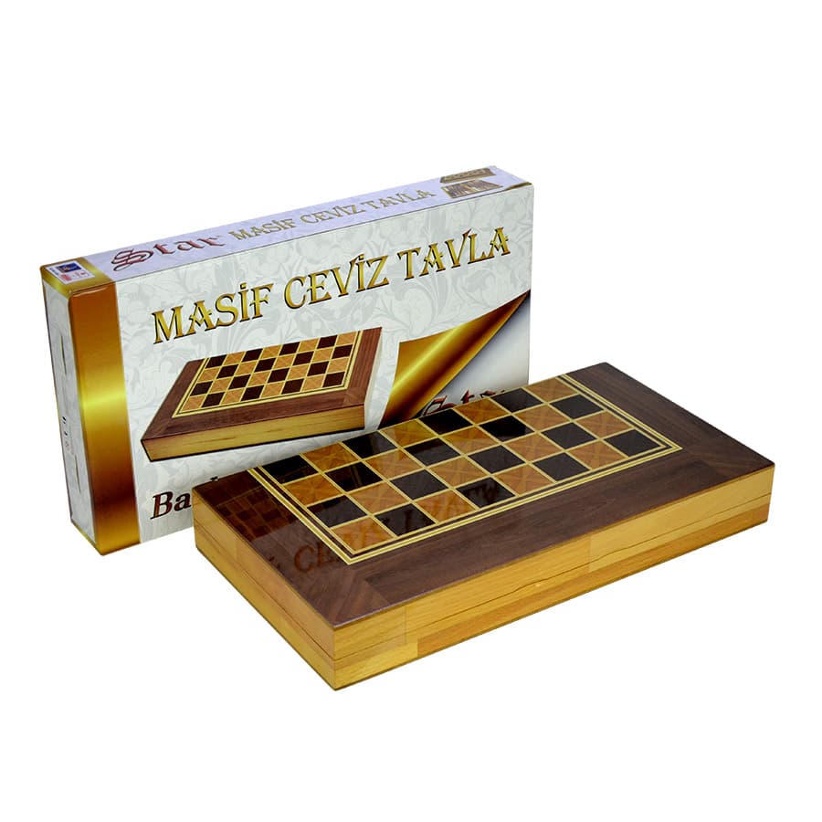 Star Masif Ceviz Tavla - Büyük - Oyun & Eğlence | Nargile Malzemesi