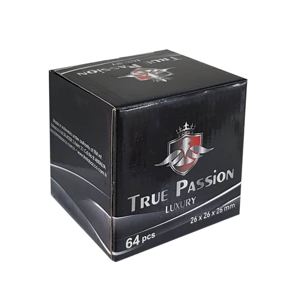 فحم شيشة جوز الهند الطبيعي True Passion مكعبات 26 mm – 1 كغ - فحم الشيشة | Nargile Malzemesi